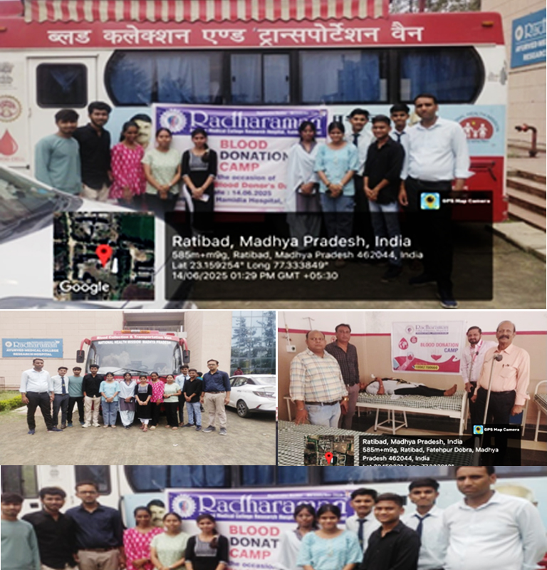 We organized Blood Donation camp on 14/06/2025 in Radharaman campus